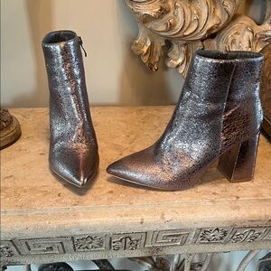 ShuShop Silver Ankle Boots